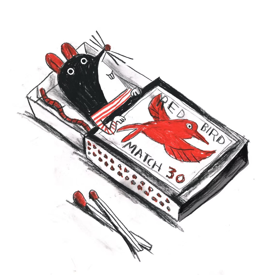 Kathryn Durst - MATCHBOX MOUSE Art Print