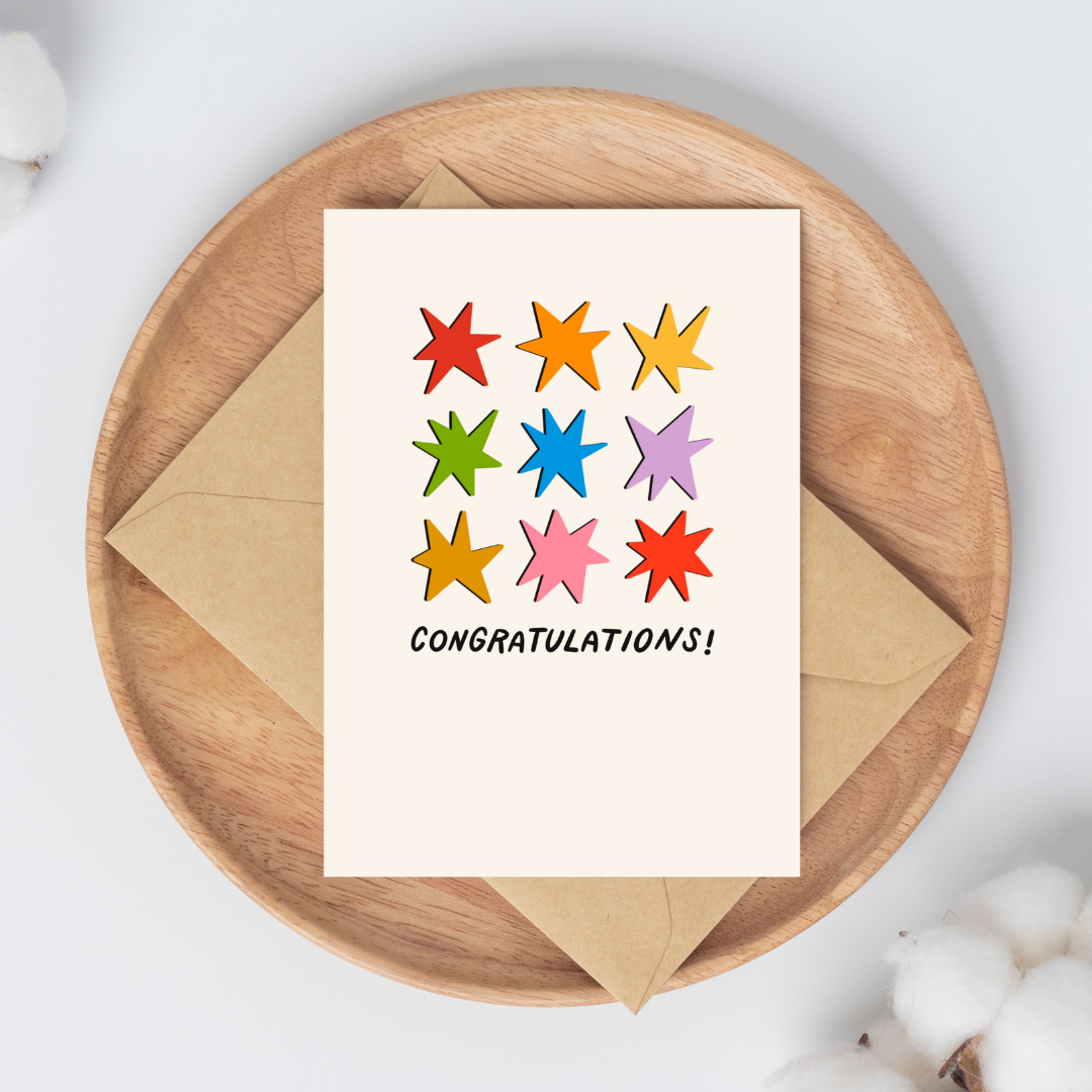 KÜKOO - STAR CONGRATULATIONS Card