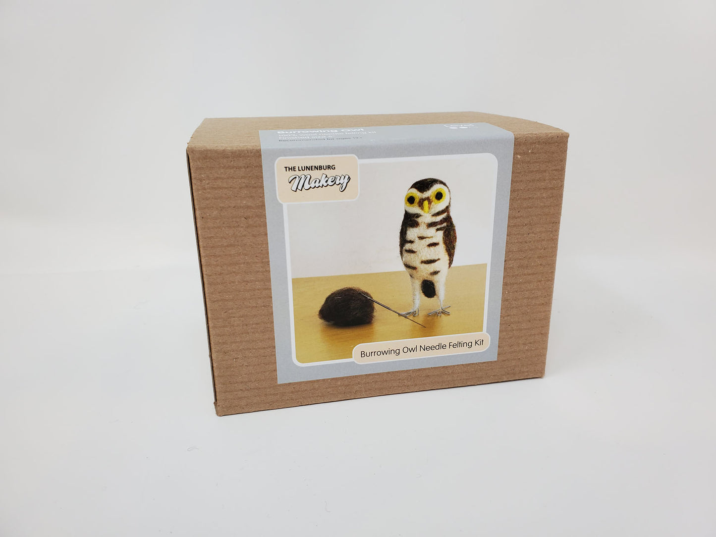 Lunenburg Makery - BURROWING OWL Needle Felting Kit