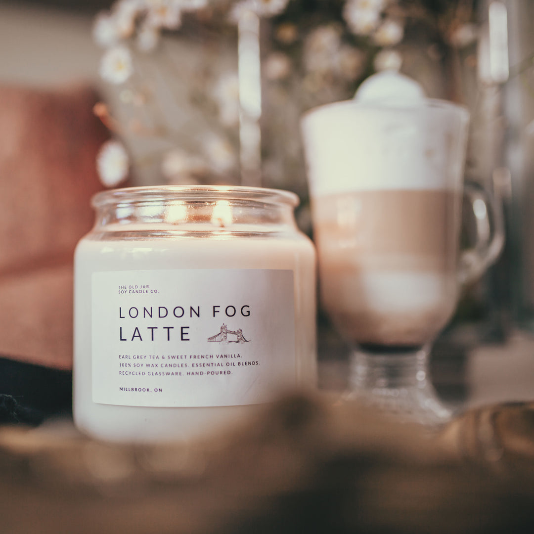 Old Jar Candle Co. - LONDON FOG LATTE Soy Candle