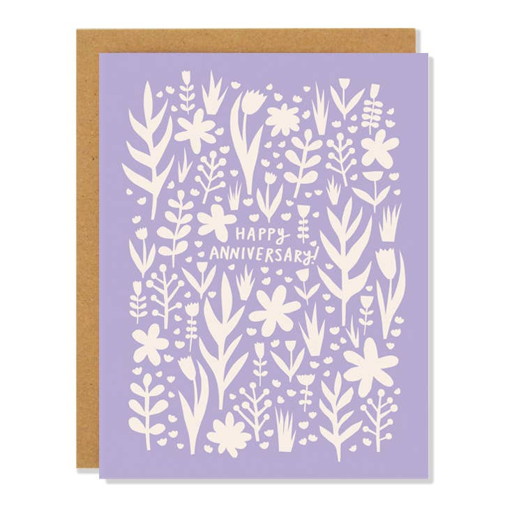 Badger & Burke - LAVENDER ANNIVERSARY Card
