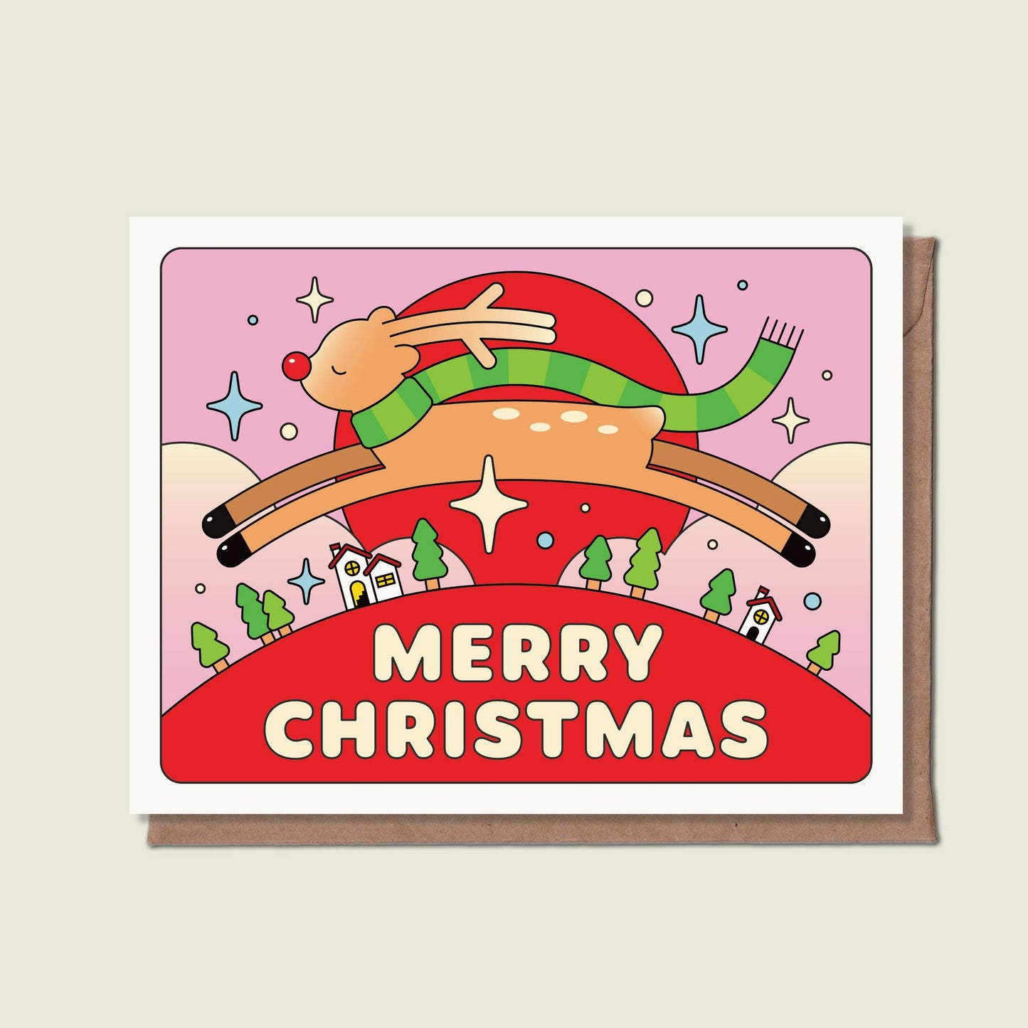 Épée Lapin Studio - Merry Christmas Deer Greeting Card