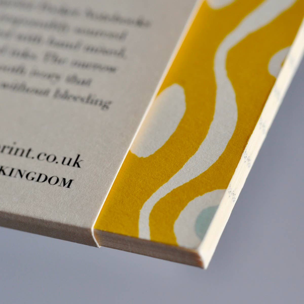 Cambridge Imprint - Pocket Notebook Persephone Mustard and Pale Turquoise