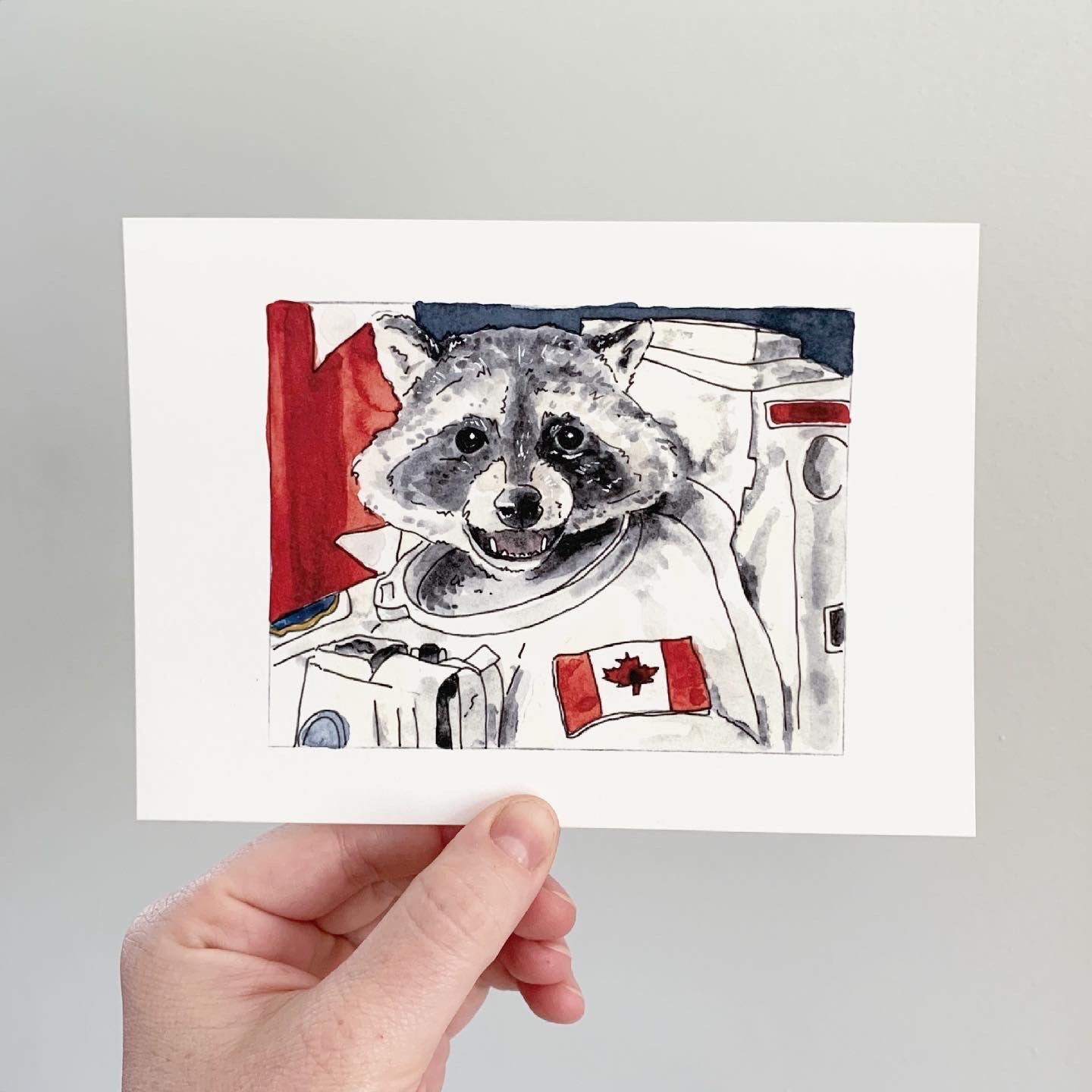 Critter Co. - ASTRONAUT RACCOON Print (5" X 7")
