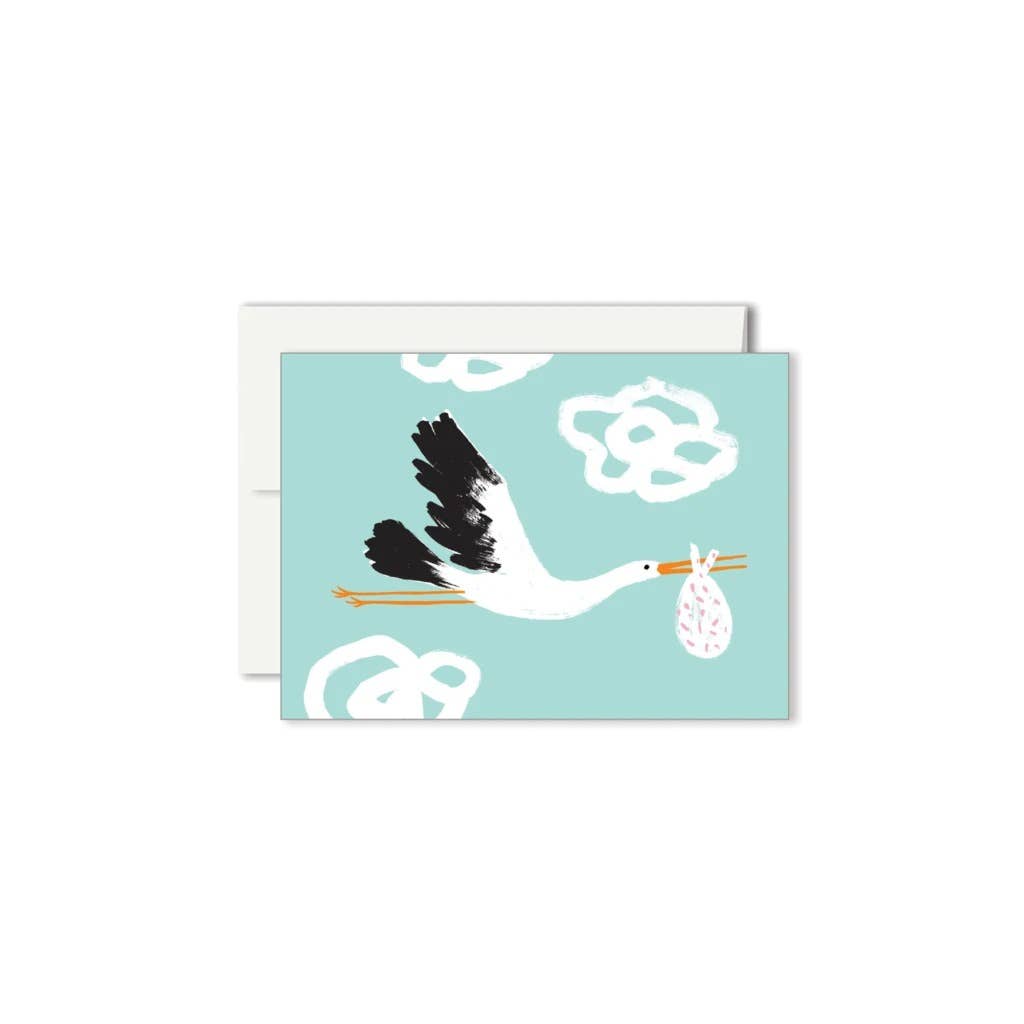 Paperole - CIGOGNE Miniature Greeting Card
