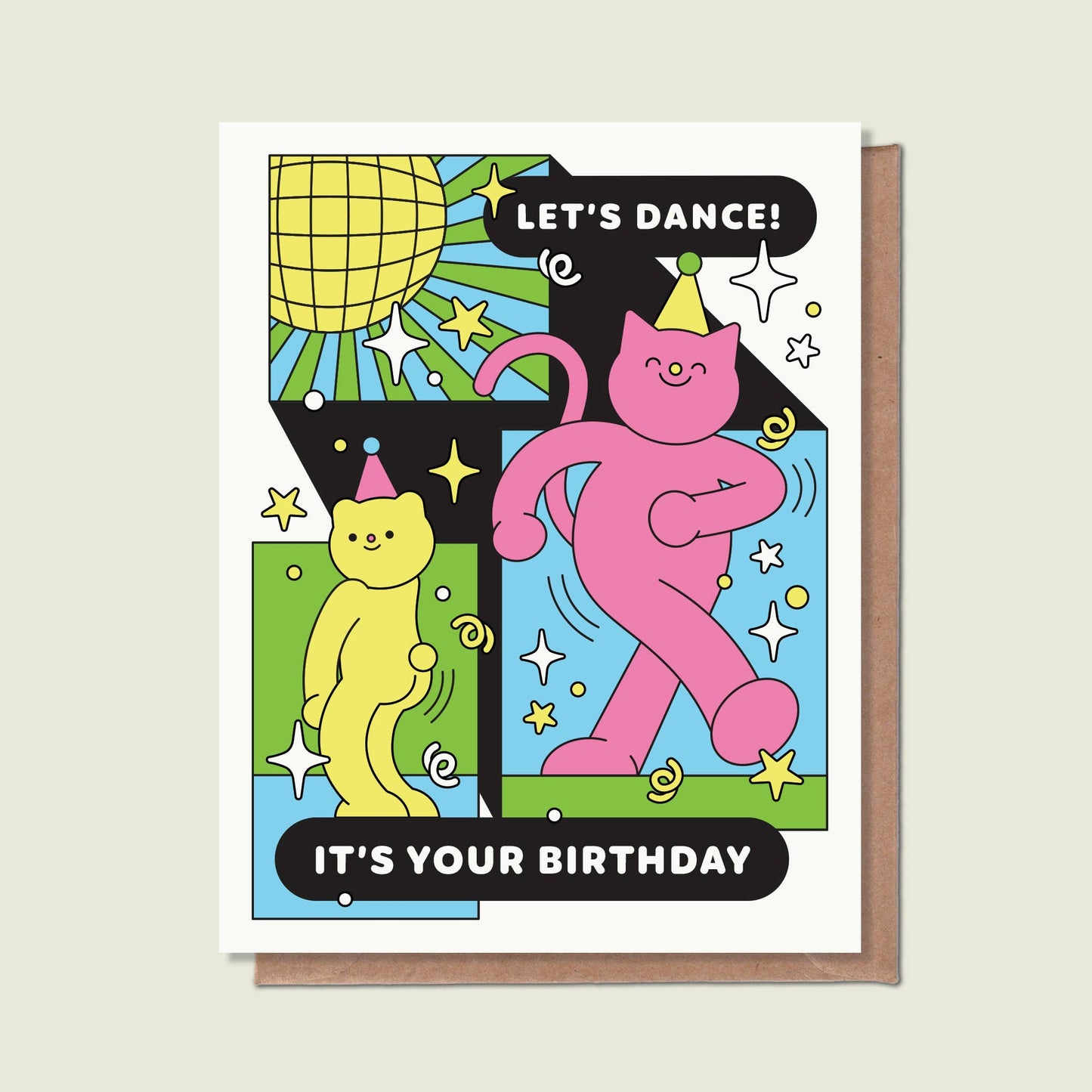 Épée Lapin Studio - Let's Dance It's Your Birthday Greeting Card