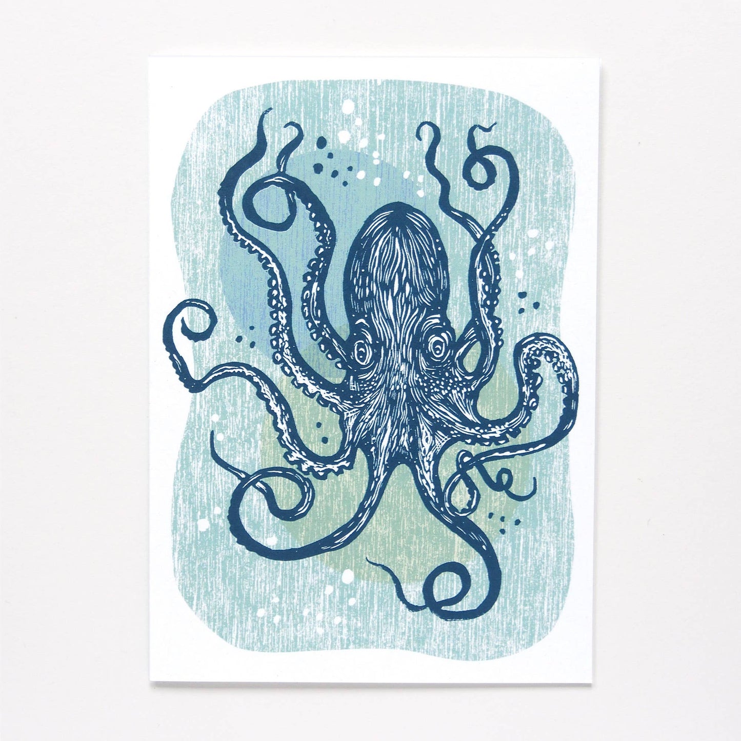 Hawk and Rose - ‘Octopus’ Linocut Art Card