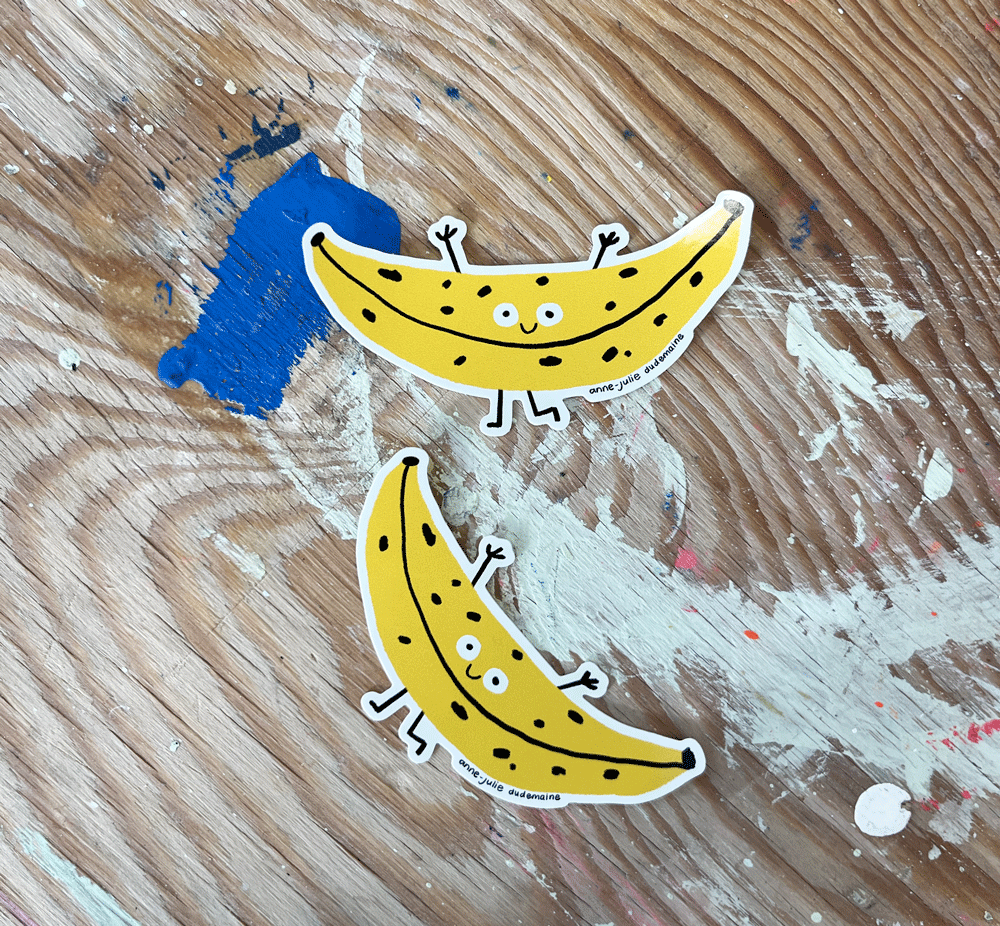 Anne-Julie Dudemaine - Banane Sympathique Sticker
