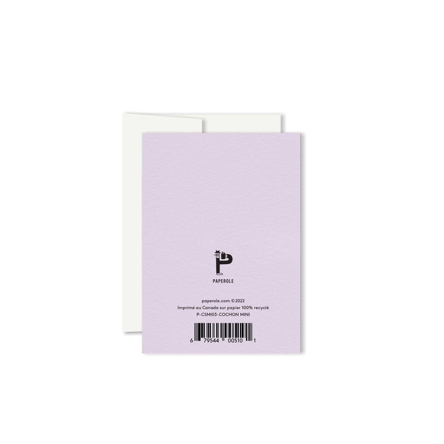 Paperole - PIGGY Miniature Greeting Card