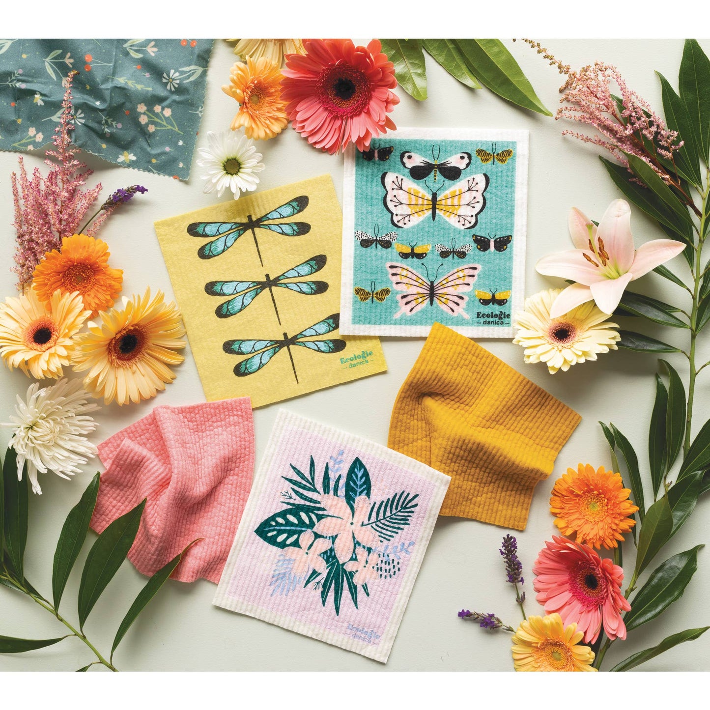 Ecologie - Evergreen and Blossom Dishcloths Set of 2