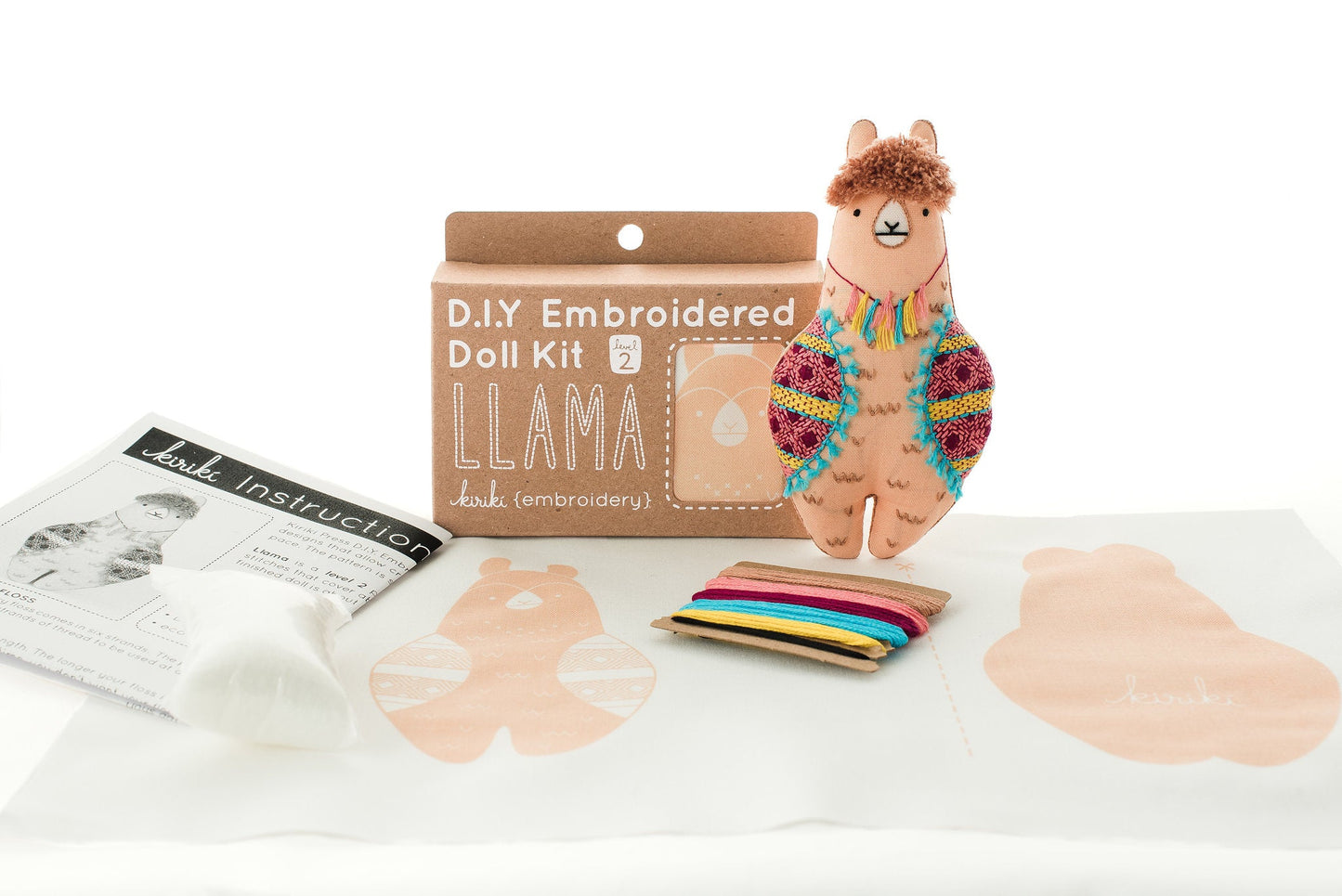 Kiriki Press - LLAMA Embroidery Kit (Level 2)