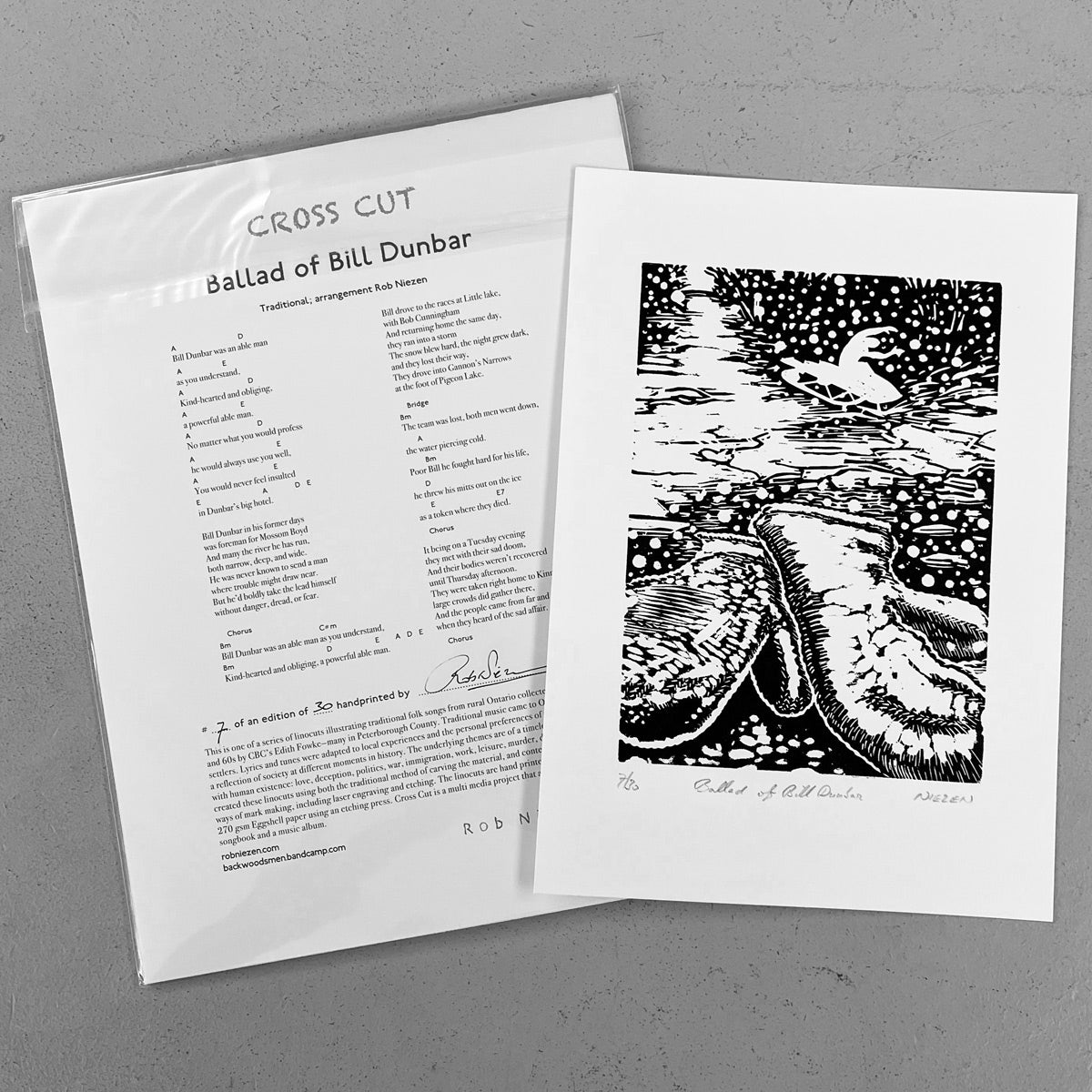 Ballad of Bill Danbar linocut