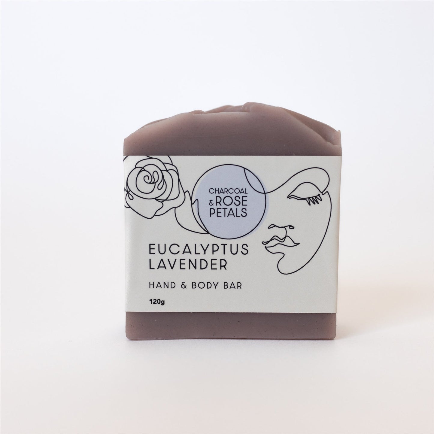 Charcoal and Rose Petals - EUCALYPTUS & LAVENDER Bar Soap