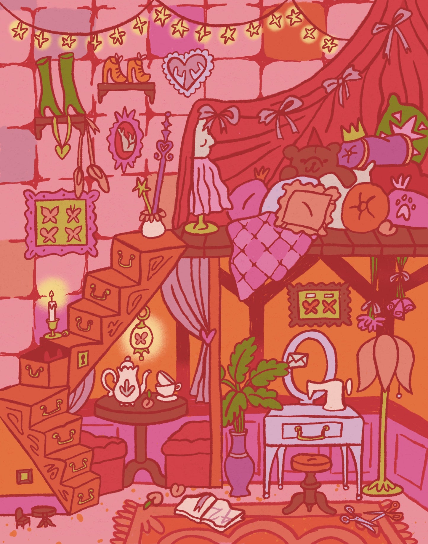 Rains Droplets - PILLOW PRINCESS Art Print