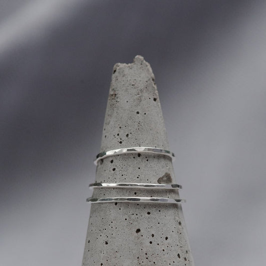 Feeding on Frost - Stackable Ring (Sterling Silver)