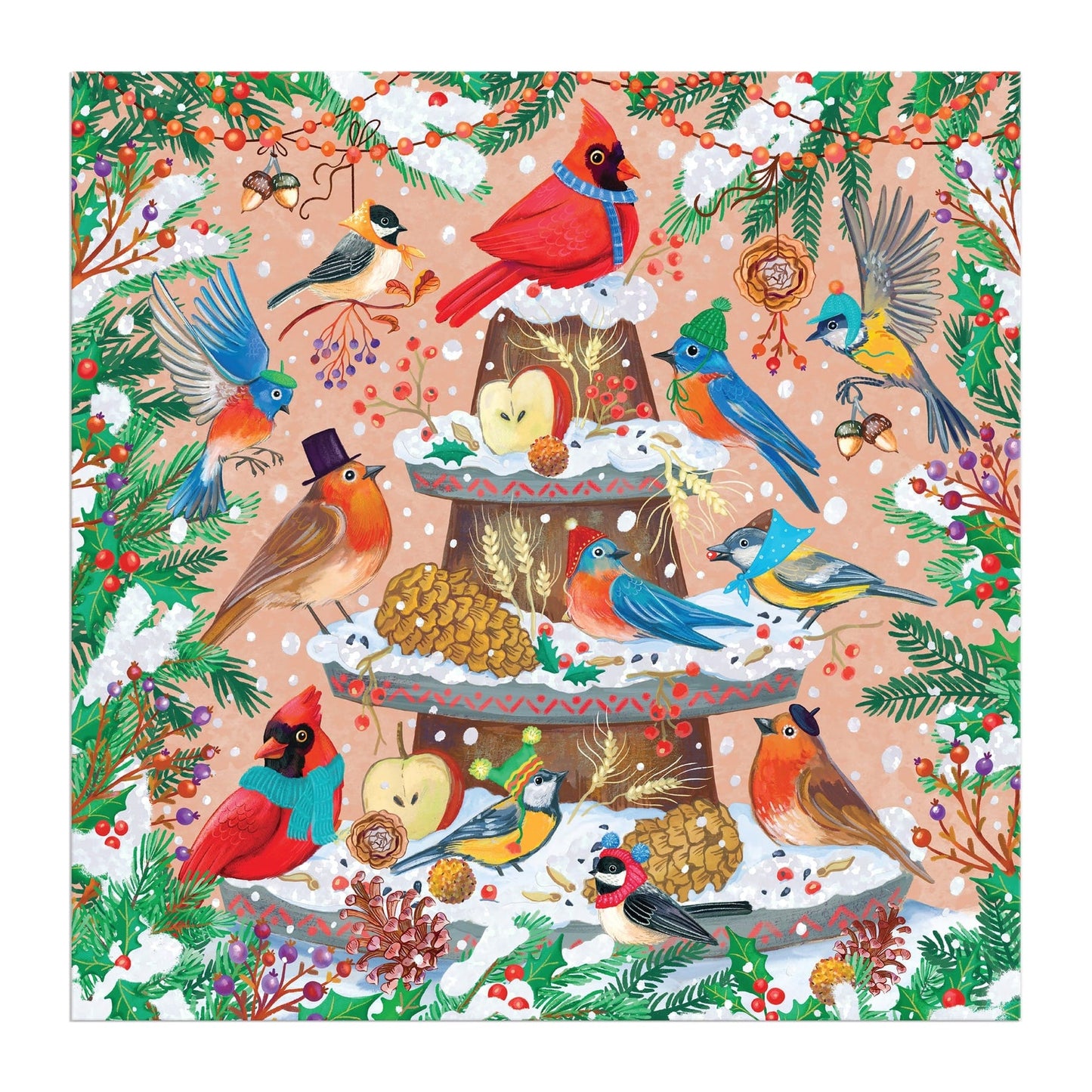 Galison - FESTIVE FEATHERS Foil Puzzle (500pc)