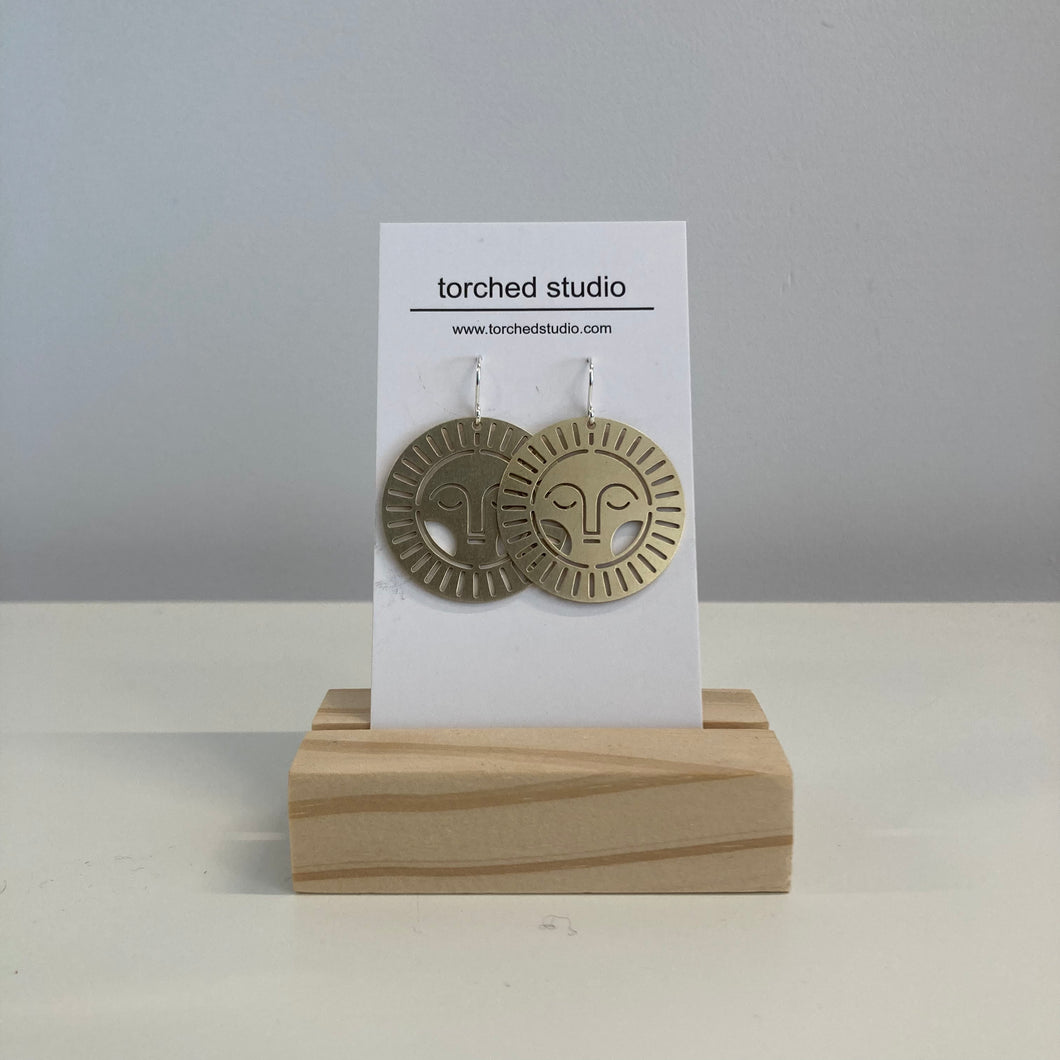 Torched Studio - Sun Brass Earrings