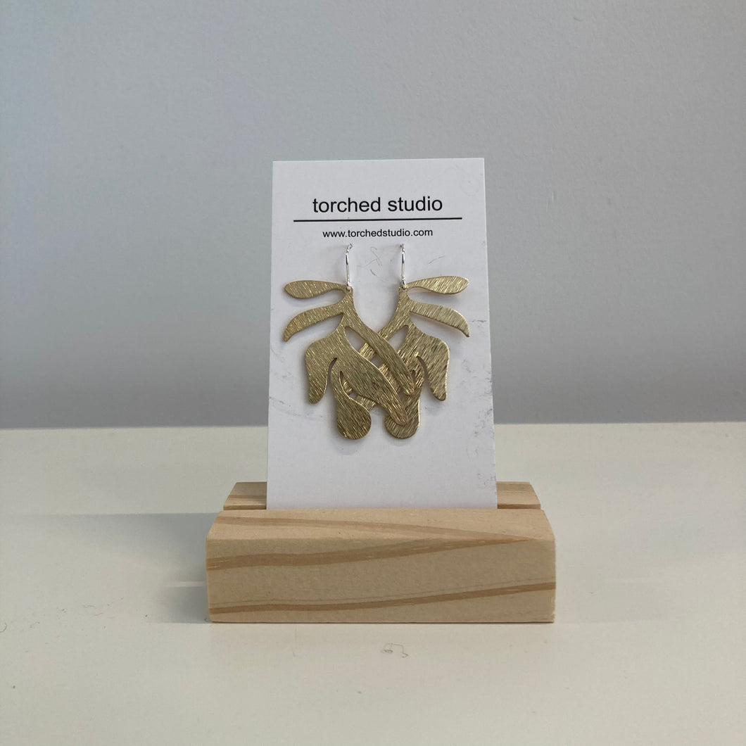 Torched Studio - Seaweed Brass Earrings