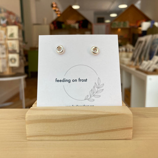 Feeding on Frost - Large Donut Studs (Sterling Silver)