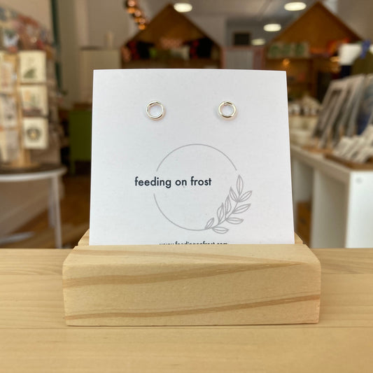 Feeding on Frost - Small Circle Studs (Sterling Silver)