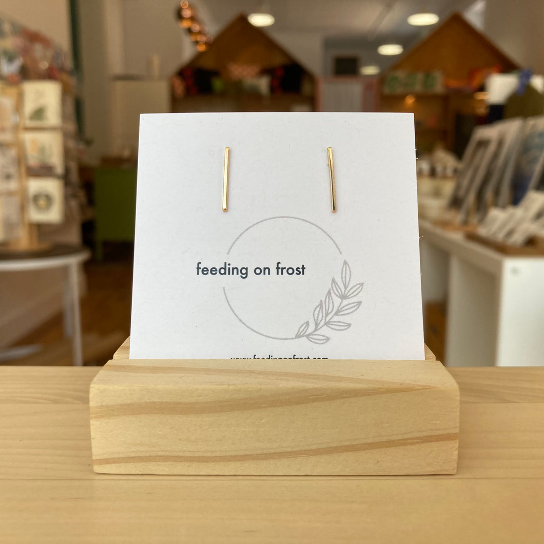 Feeding on Frost - Bar Studs (14k Yellow Gold Filled)