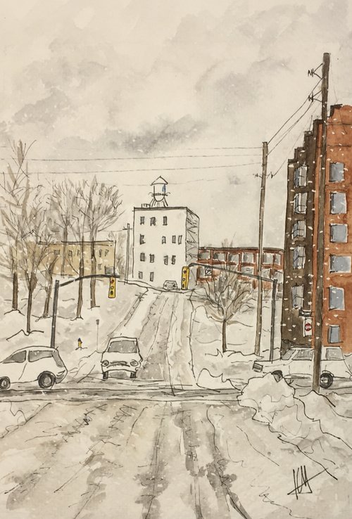 Karin McLean - EVERYTHING WAS WHITE Original Artwork (5" X 7")