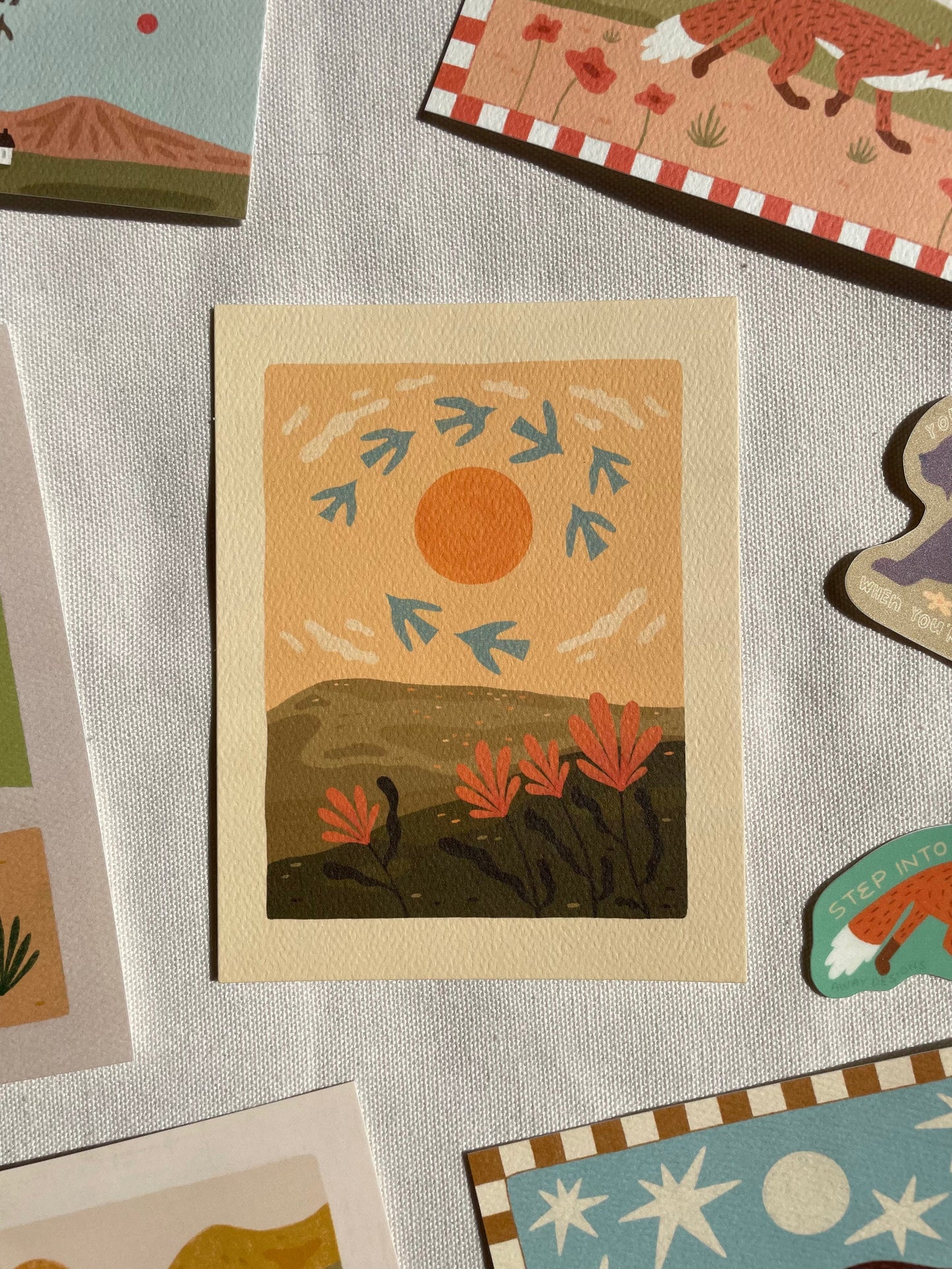 Away Designs - DANCING WITH THE SUN Art Print
