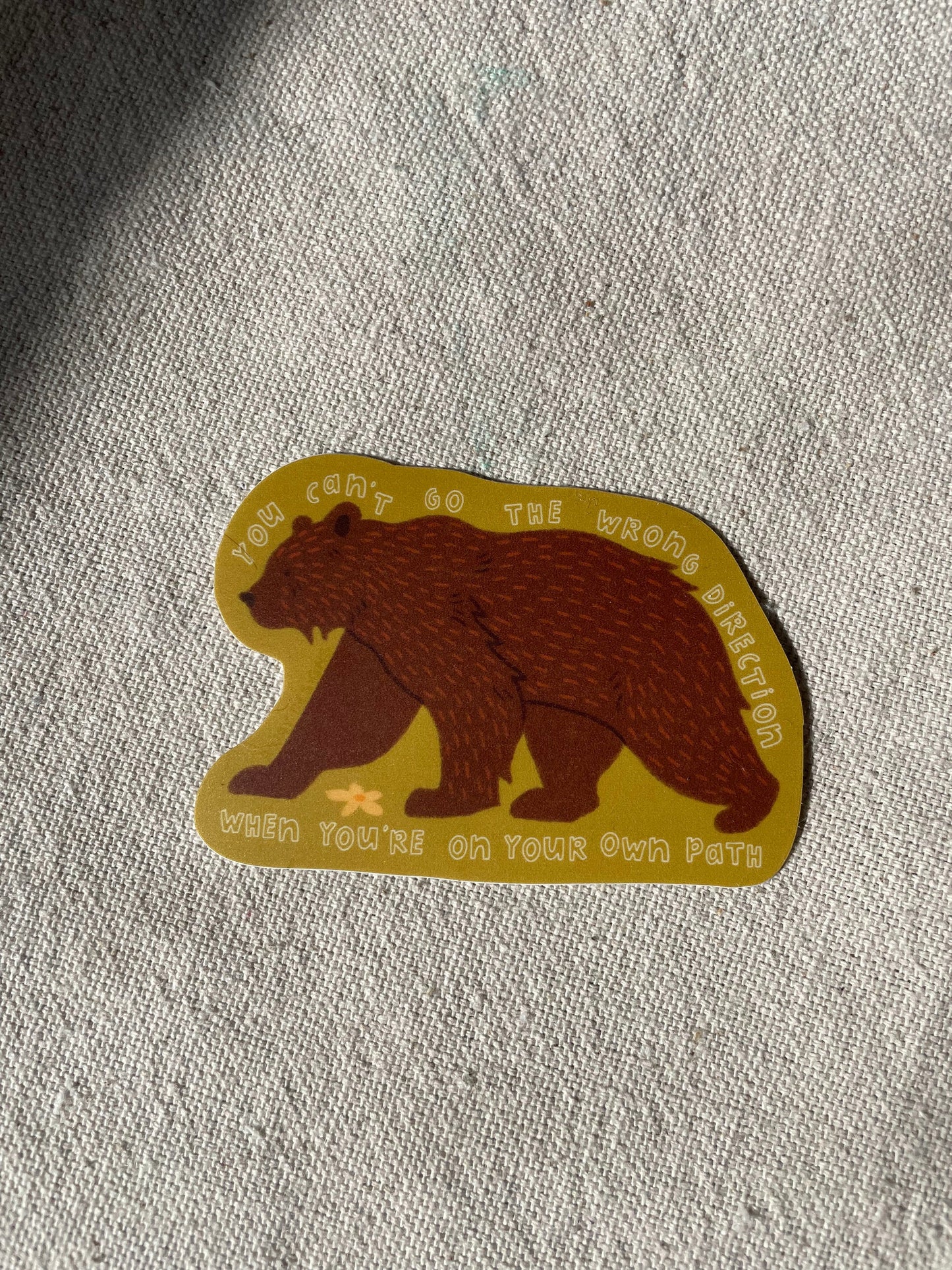 Away Designs - ON YOUR OWN PATH GRIZZLY Sticker