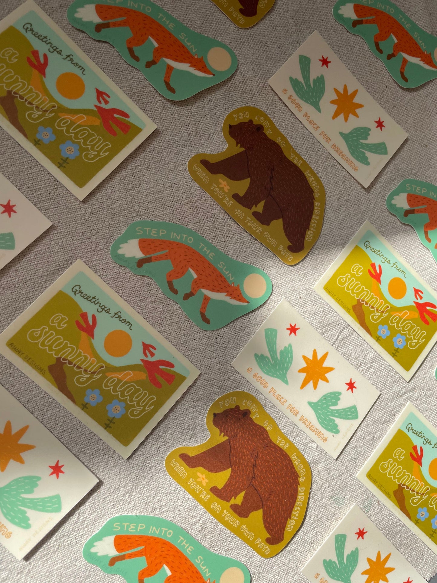 Away Designs - STEP INTO THE SUN FOX Sticker