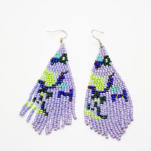 abstract fringe- beadwork earrings