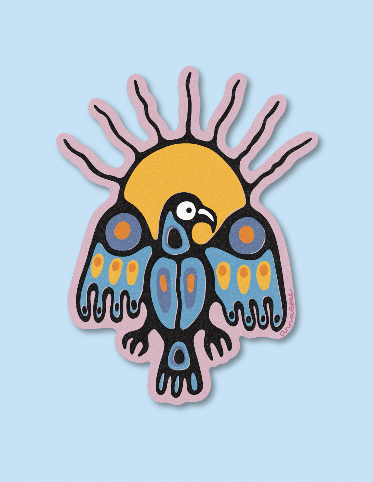 Anna Rose Artwork - Animikii Binesi Giiweki Sticker