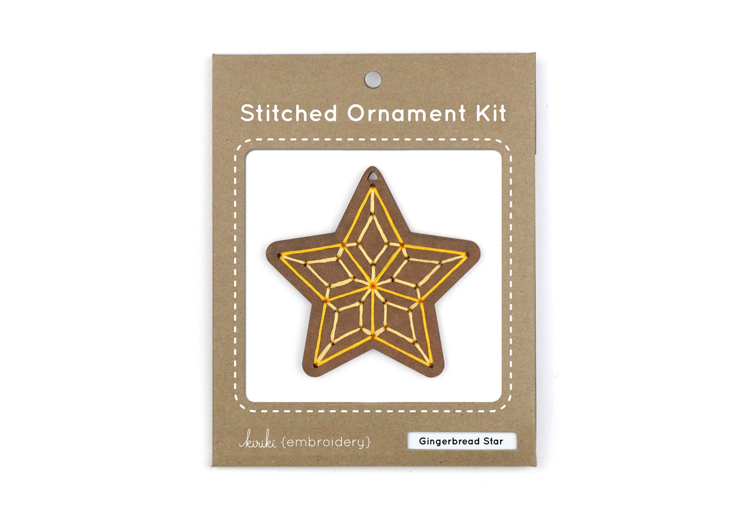 Kiriki Press - GINGERBREAD STAR Stitched Ornament Kit