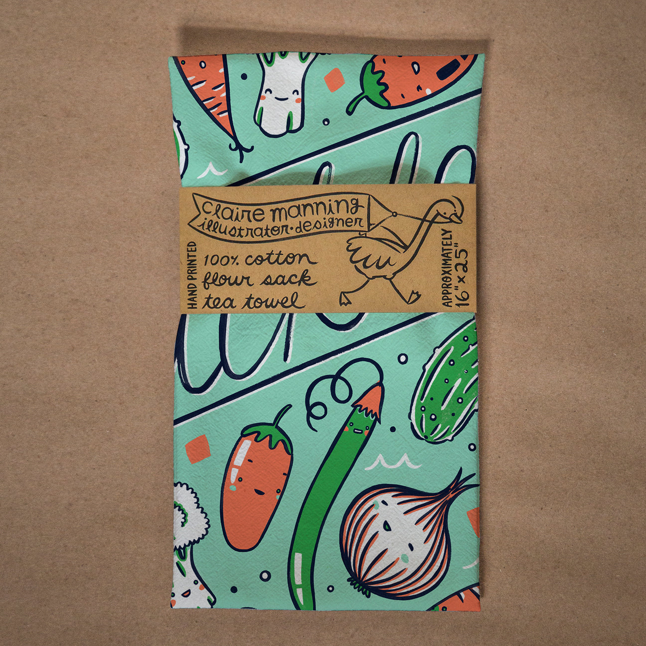 Claire Manning - PICKLES Flour Sack Tea Towel