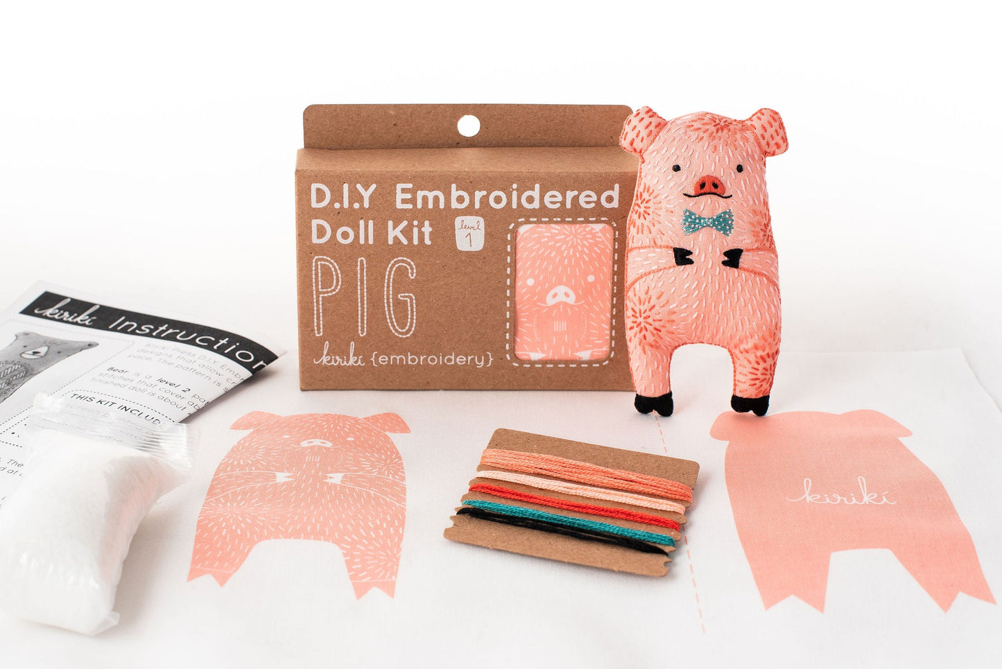 Kiriki Press - PIG Embroidery Kit (Level 1)