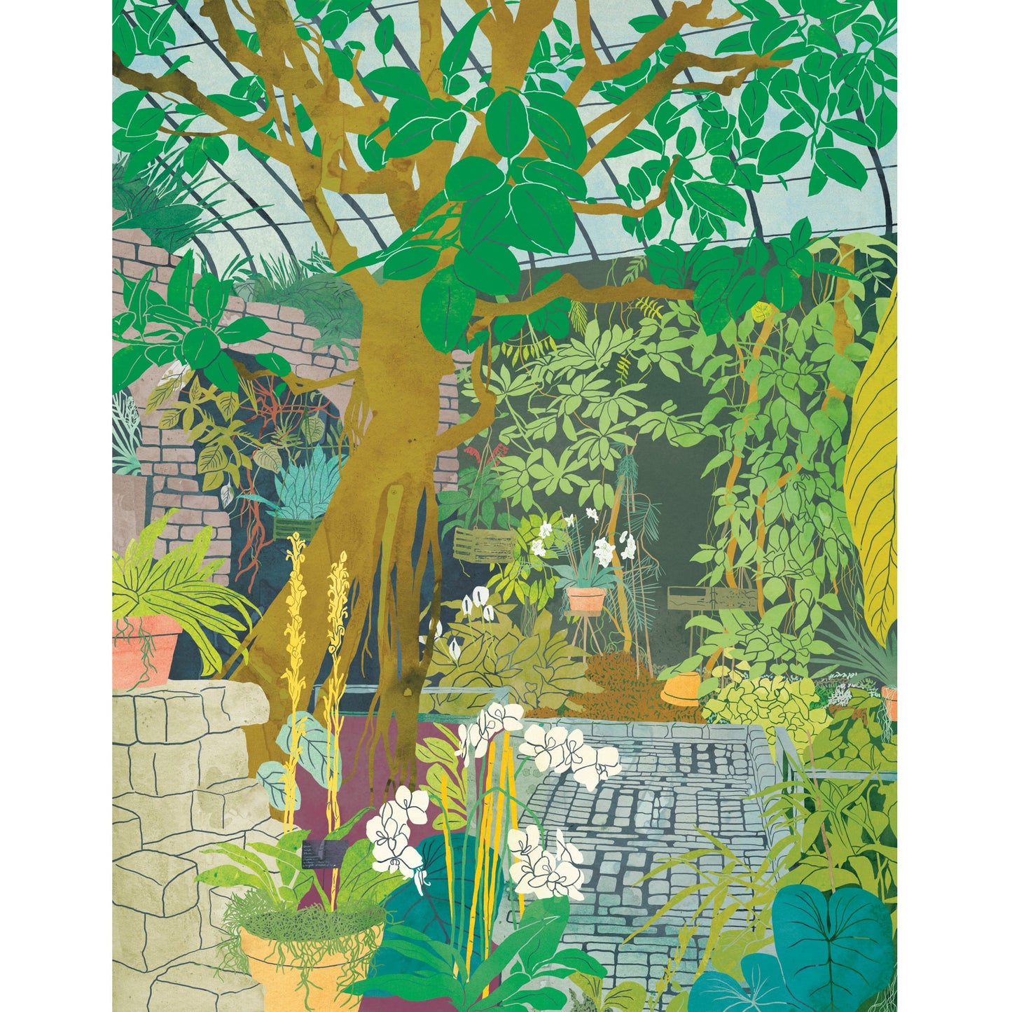 Annick Gaudreault - JARDIN BOTANIQUE Art Print