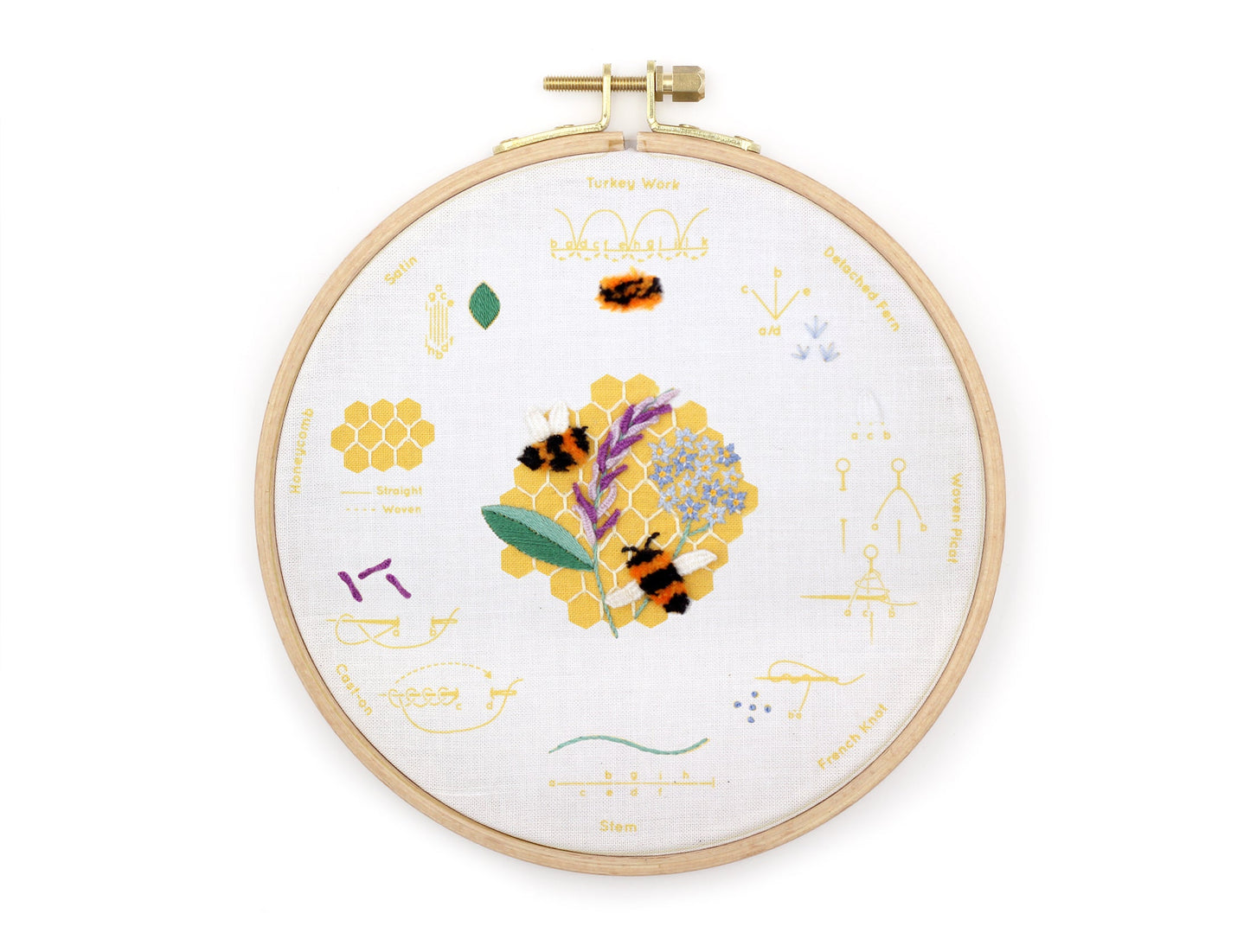 Kiriki Press - HONEYBEES Embroidery Stitch Sampler