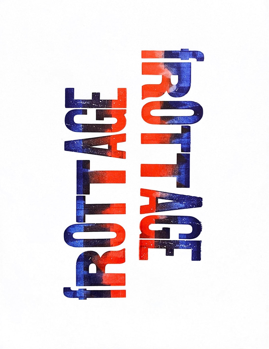 Jackson Creek Press - FROTTAGE Letterpress Print