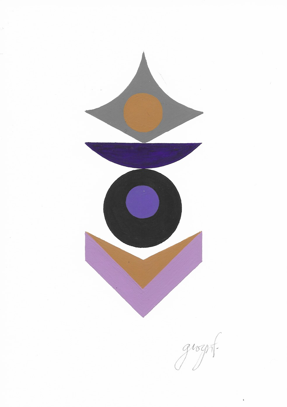Gwyneth Fischer - Small Geometric Original Painting (#147)