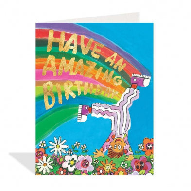 Halfpenny Postage - RAINBOW CARTWHEEL Card