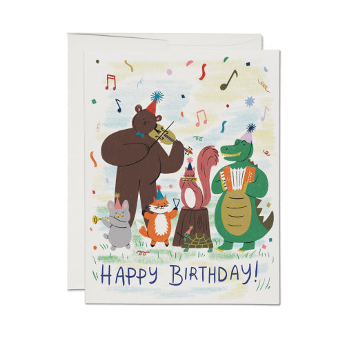 Red Cap Cards - ANIMALS ENSEMBLE Birthday Card