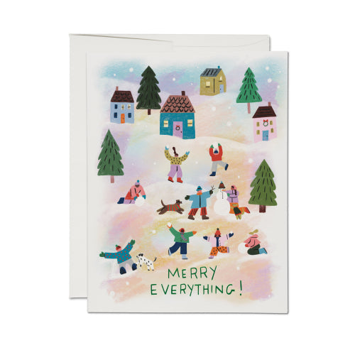 Red Cap Cards - MERRY EVERYTHING Holiday Card