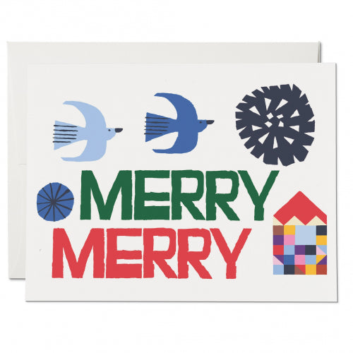Red Cap Cards - MERRY MERRY Holiday Card