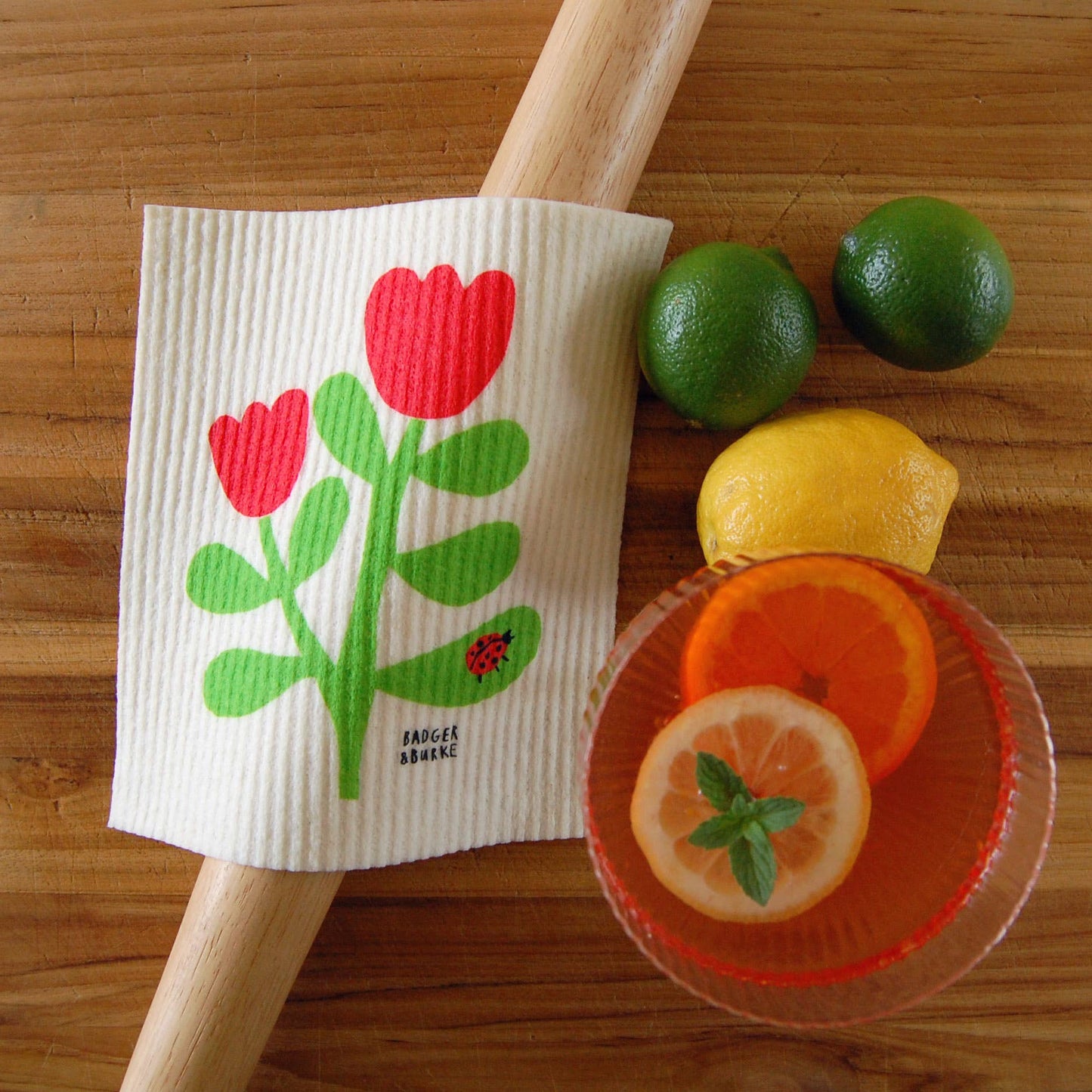 Badger & Burke - Ladybug Swedish Sponge Cloth