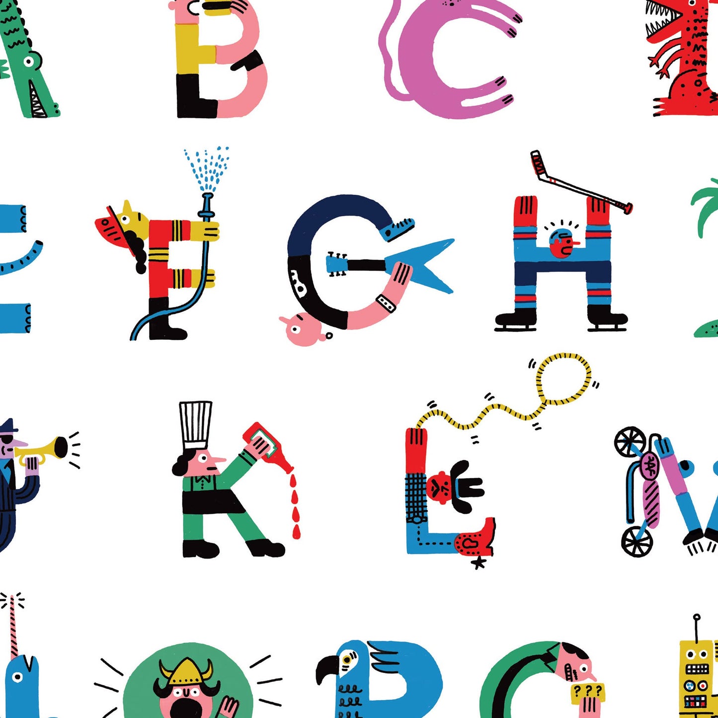 Paperole - ALPHABET (11" X 14") Poster by Benoit Tardif