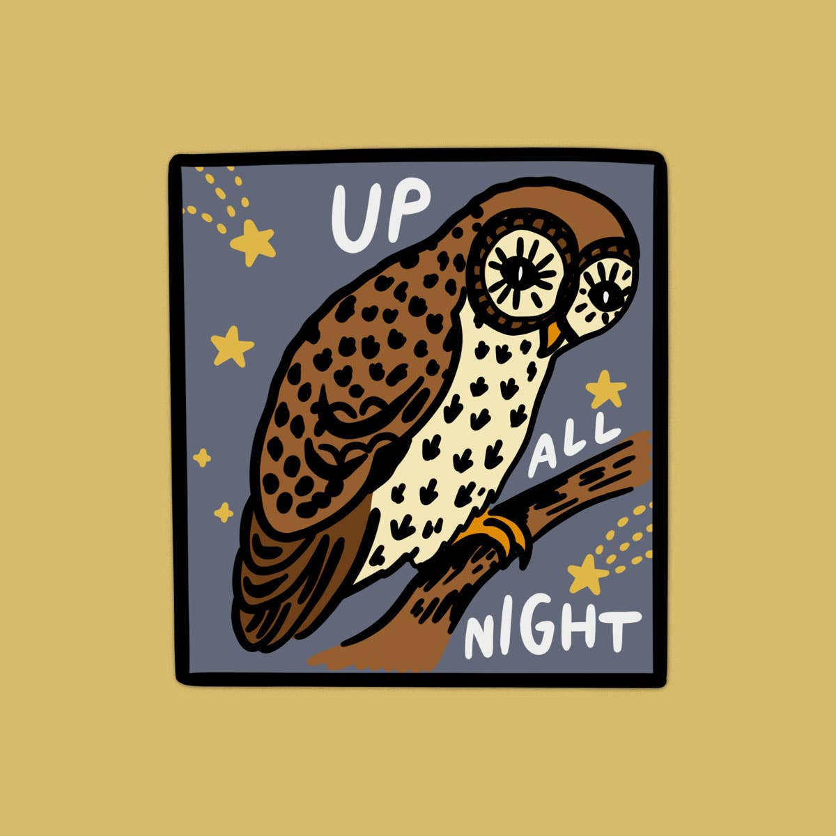 The Golden Doodle - Up All Night Sticker