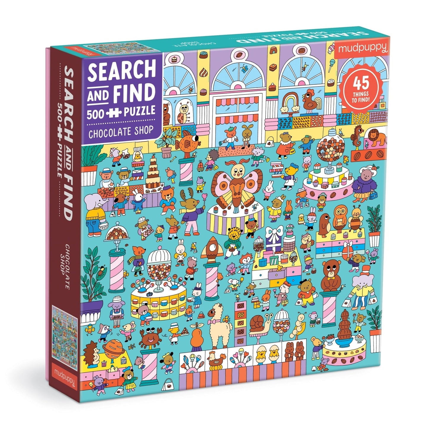mudpuppy - CHOCOLATE SHOP Search + Find Puzzle (500-Pieces)