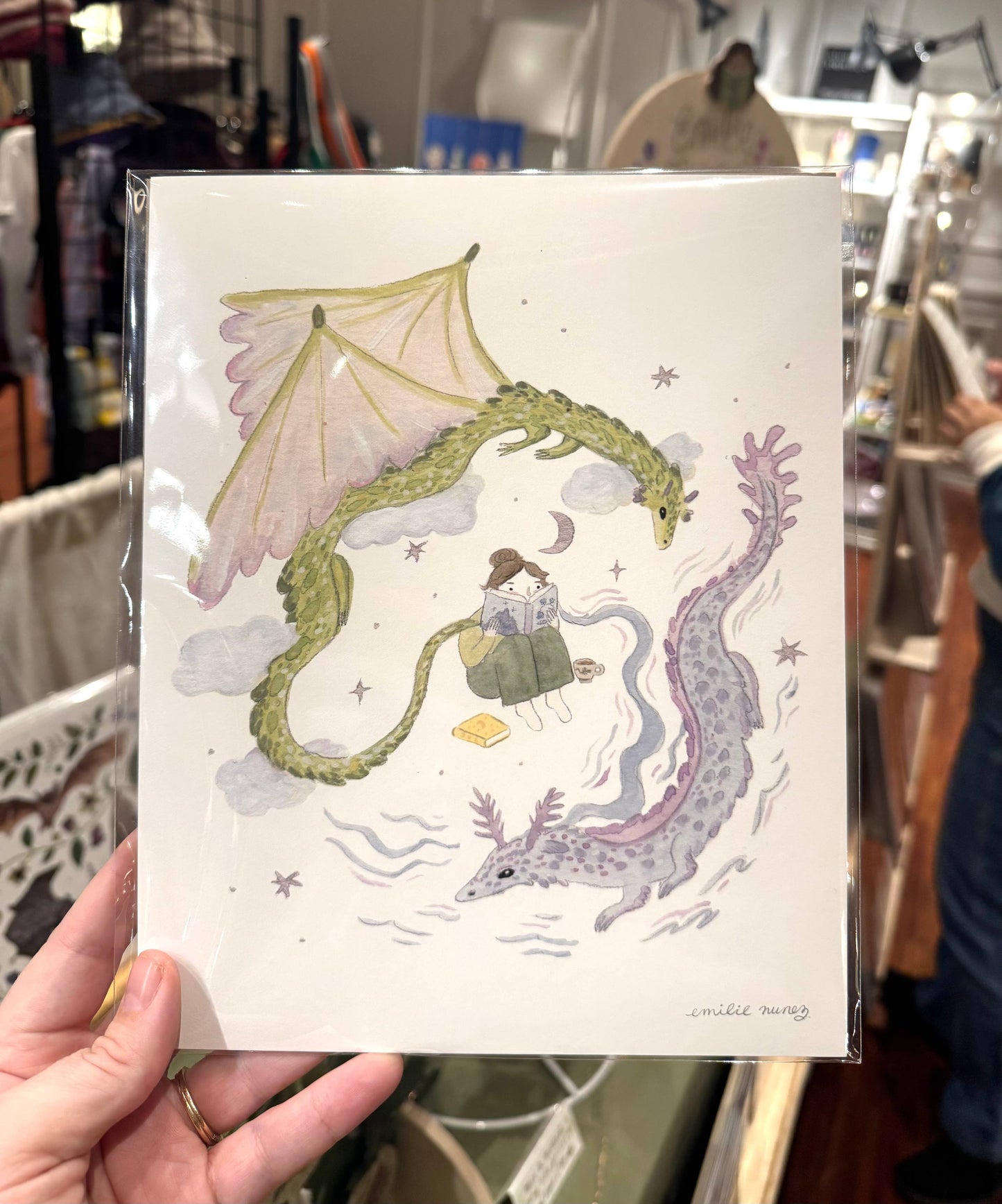 Emilie Nunez - Dragon Gal Art Print