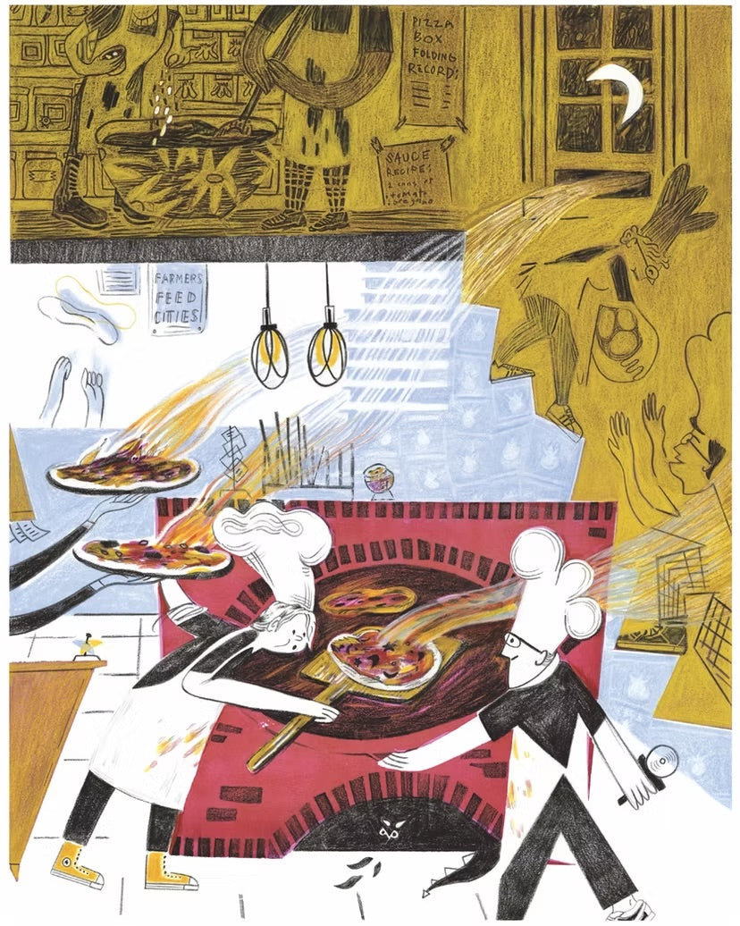Samantha Chiusolo - THE NIGHT KITCHEN Art Print