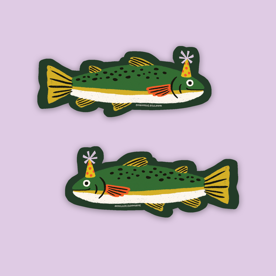 Anne-Julie Dudemaine - Truite Festive Sticker