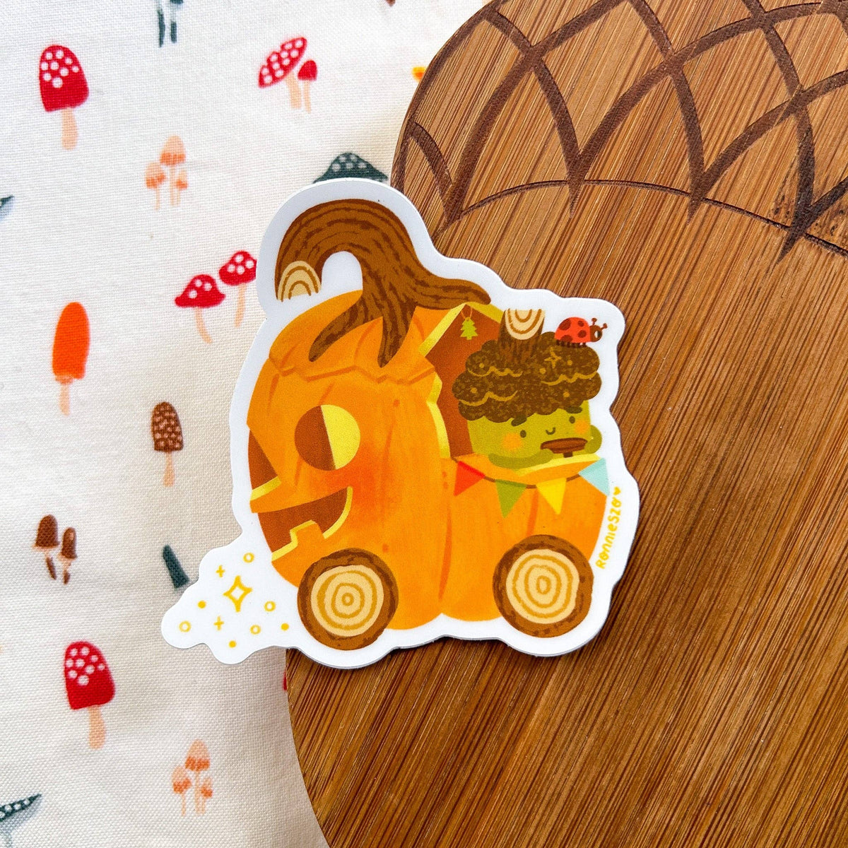 RonnieSzo Art - PUMPKIN ACORN CAR Sticker